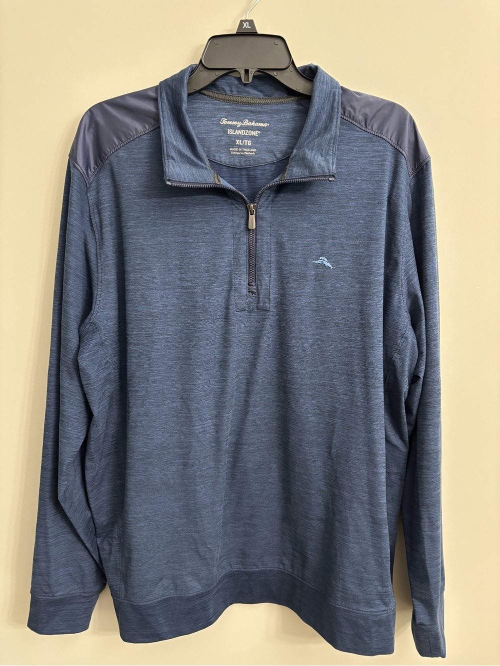 Tommy Bahama Men's Navy Blue Quarter Zip Pullover